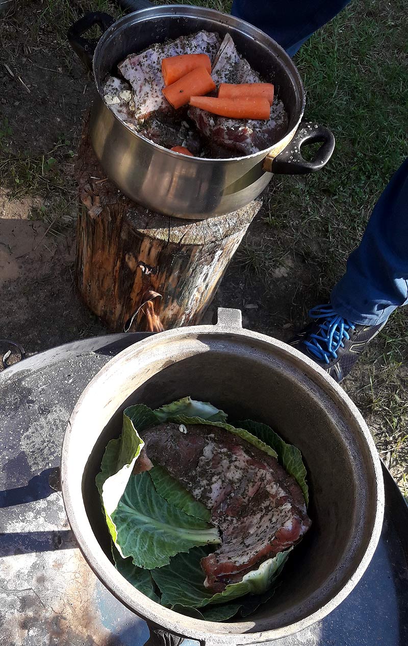 Żeberka z kociołka żeliwnego