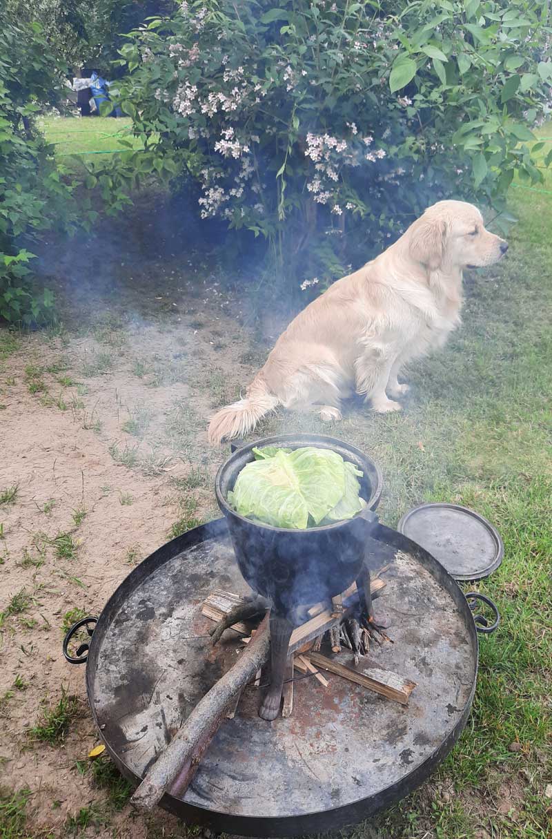 kociołek żeliwny